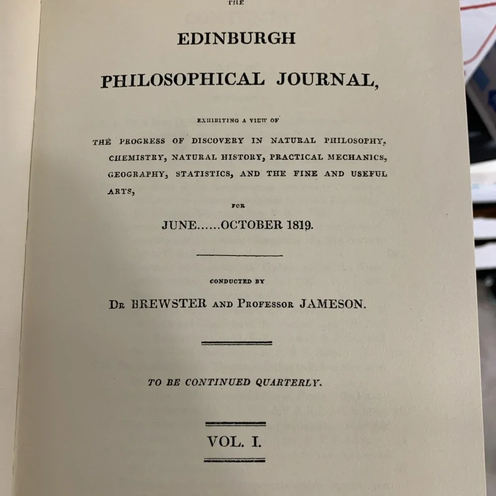 Edinburgh Philosophical Journal Vol (1-14), 3rd Ed., Thoemmes Press, 2001, New!